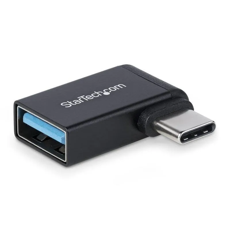 Adattatore USB-C a USB-A Startech USB31CAADGCPRA angolato compatto alluminio nero