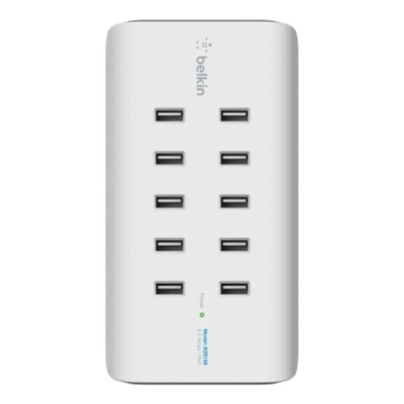 Caricatore Belkin Rockstar B2B139VF 10 porte USB-A 120W Bianco AC muro