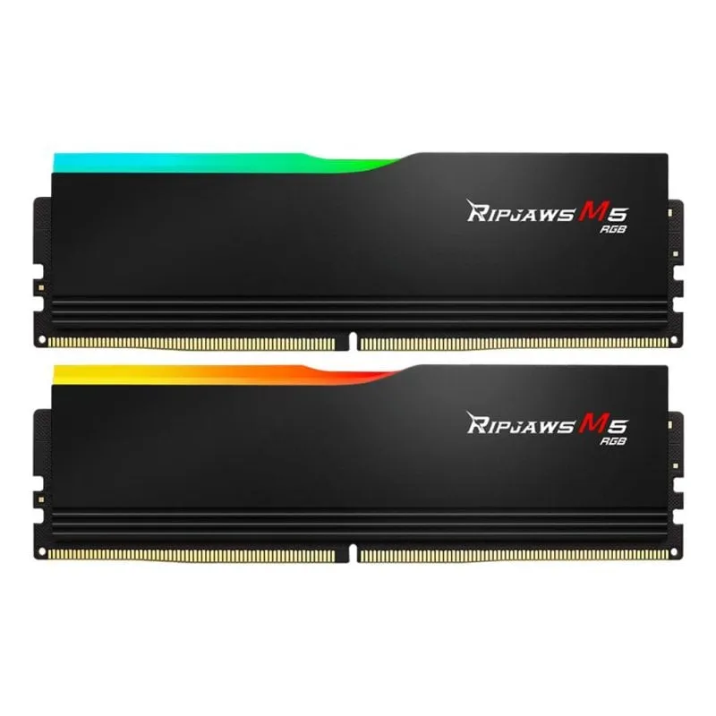 Memoria RAM G.Skill Ripjaws M5 RGB F5-6000J3040G32GX2-RM5RK 64GB 2x32GB DDR5 6000MHz CL30 Dual Channel RGB XMP Nero