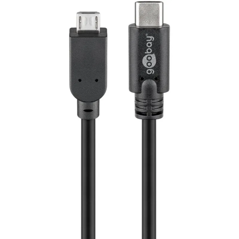 Cavo USB Goobay 67992 0.6 m Micro-USB B USB-C Nero USB 2.0