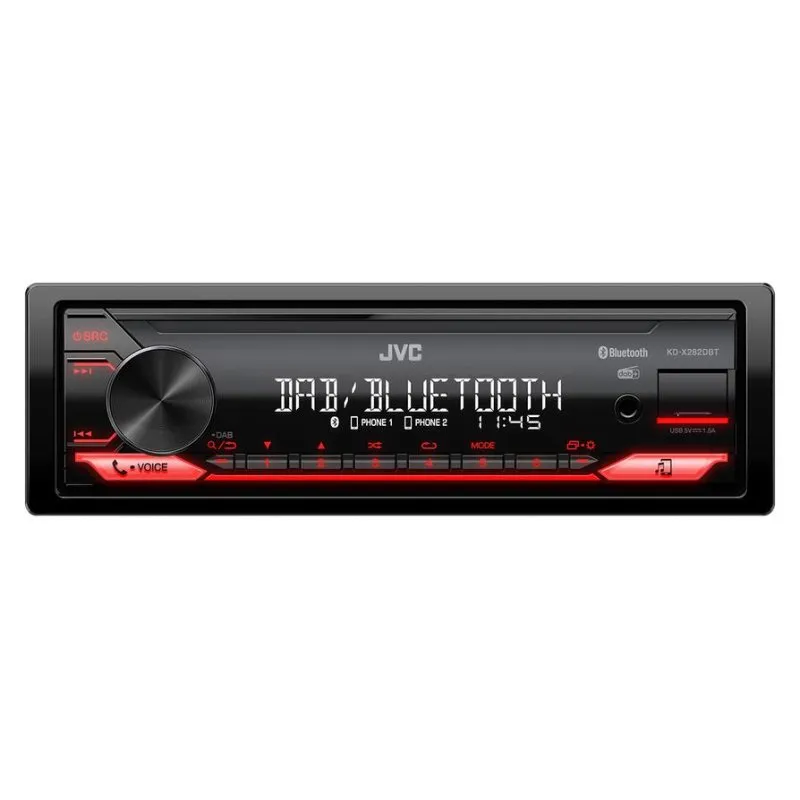 Autoradio JVC KD-X282DBT Bluetooth 1 DIN 200 W DAB+ USB Aux LCD
