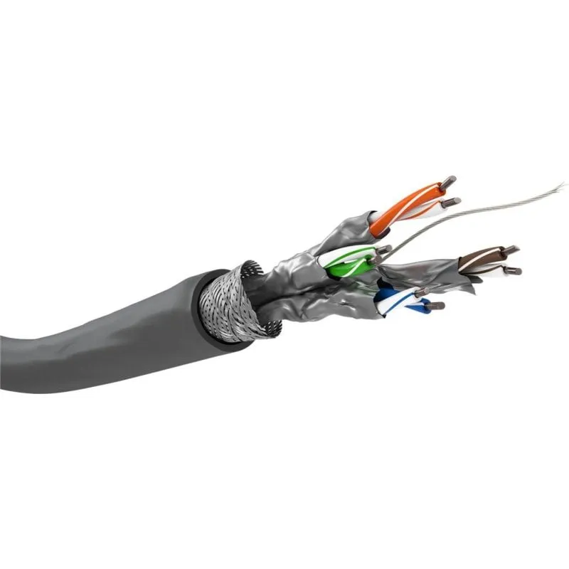 Cavo di rete Goobay 93955 100 m Cat6 SF/UTP S-FTP Grigio