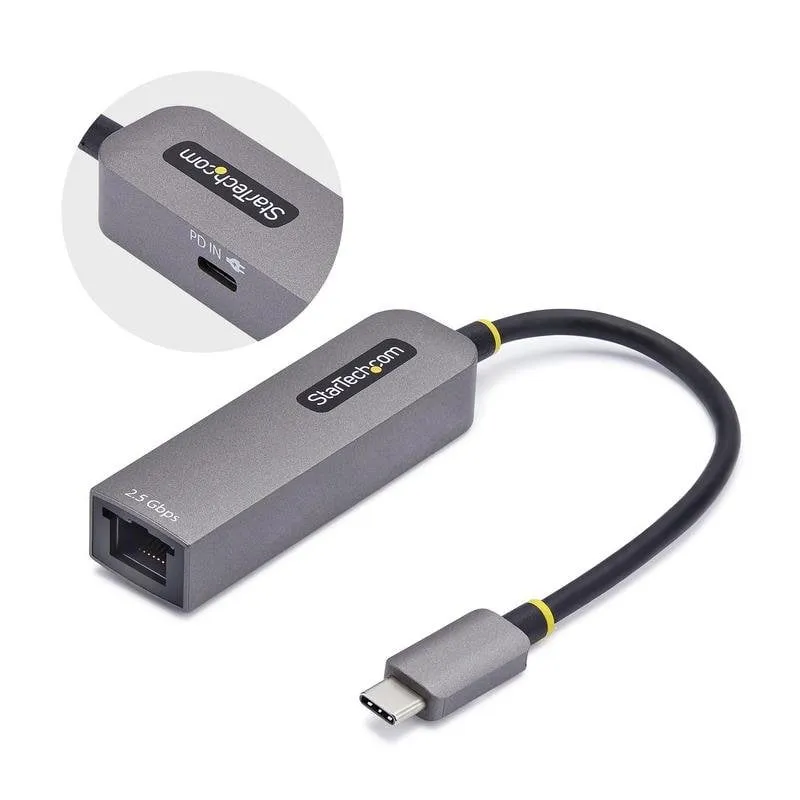 Tarjeta di Rete Startech 2GPD3-USB-C-ETHERNET USB Type-C 2.5GbE Pass-Through 100W