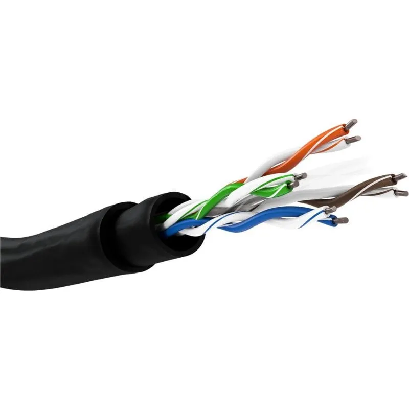 Cavo di rete Goobay 94398 100 m Cat6 U/UTP Nero PoE+ Bulk