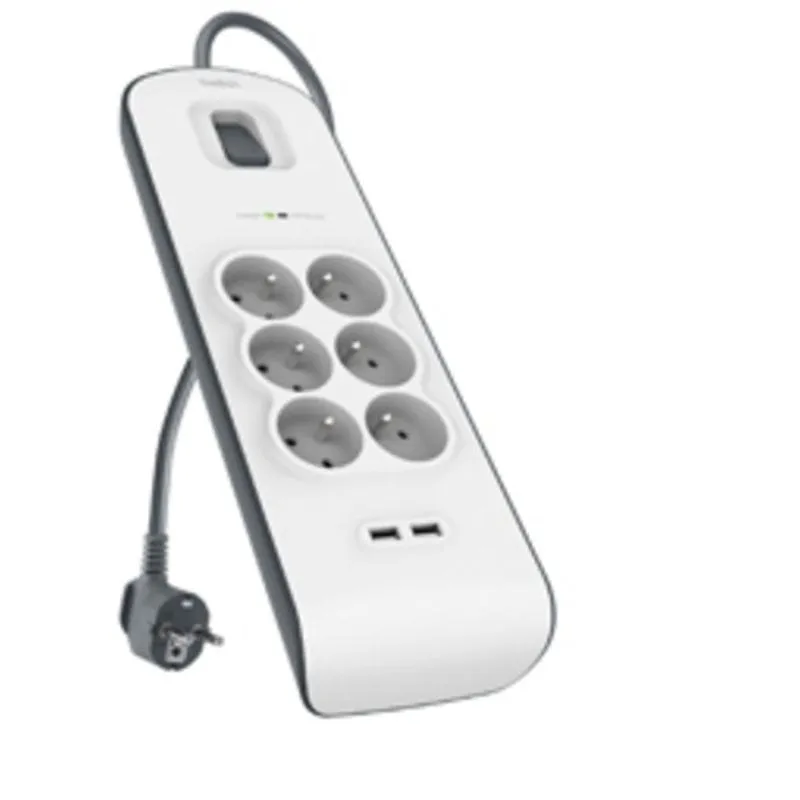 Multipresa Belkin BSV604ca2m 6 prese 2 USB-A con protezione da sovratensioni e cavo 2 m
