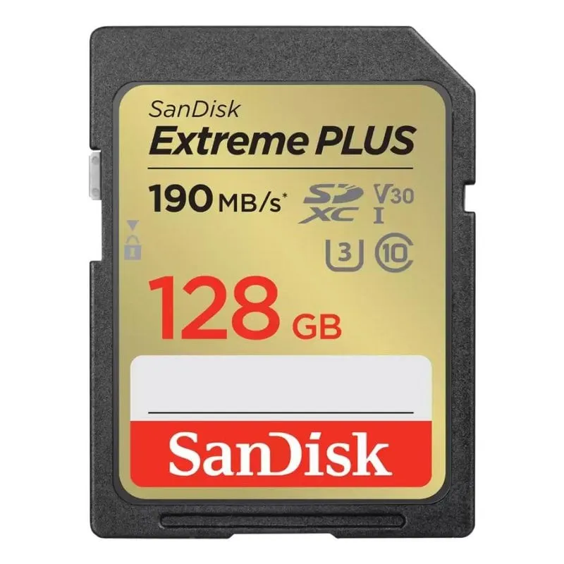 Scheda SDXC Sandisk SDSDXWA-128G-GNCIN 128GB Extreme PLUS UHS-I 190MB/s 90MB/s V30 U3