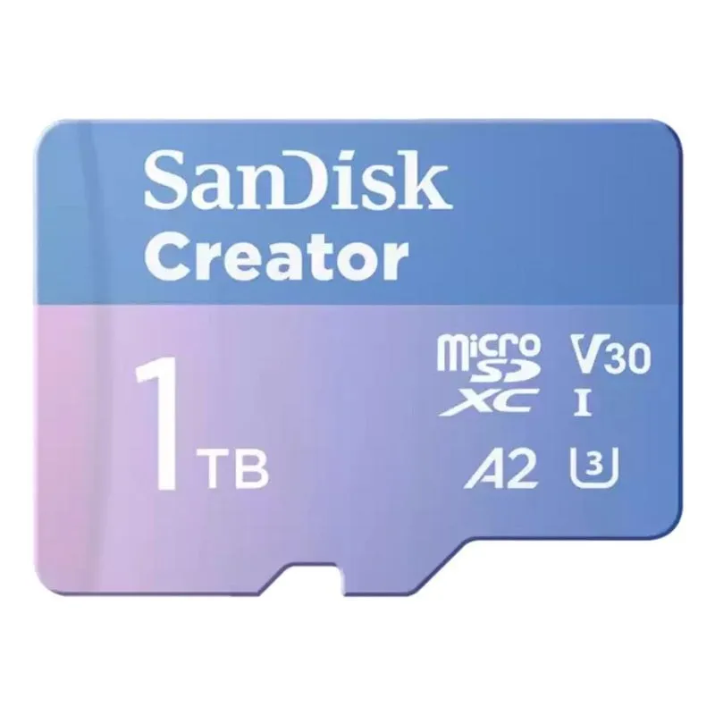 Scheda MicroSDXC Sandisk Creator SDSQXAV-1T00-GN6MS 1TB UHS-I U3 190MB/s + adattatore SD