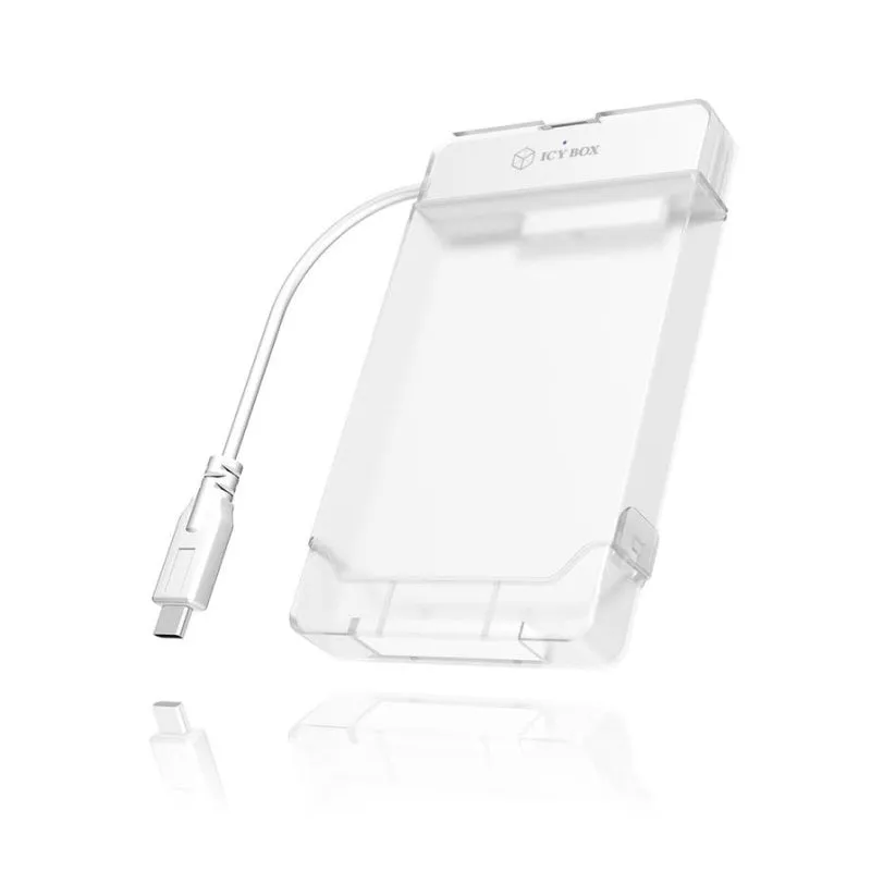 Carcassa ICY BOX IB-AC703-C 2.5" Plastica Traslucida Bianca SATA III Hot-Swap USB-C
