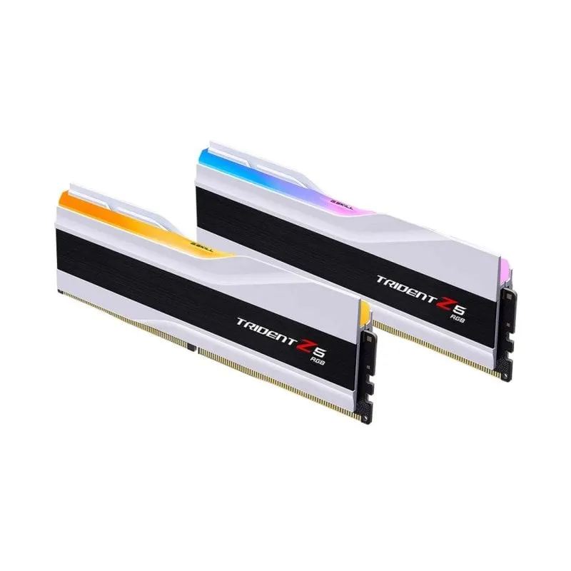 Memoria RAM G.Skill Trident Z5 RGB F5-6000J2836G32GX2-TZ5RW 64GB 2x32GB DDR5 6000MHz CL28 Intel XMP RGB Argento