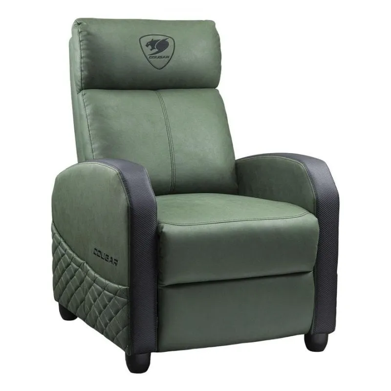 Poltrona gaming Cougar Ranger Elite Army nero verde acciaio imbottita reclinabile