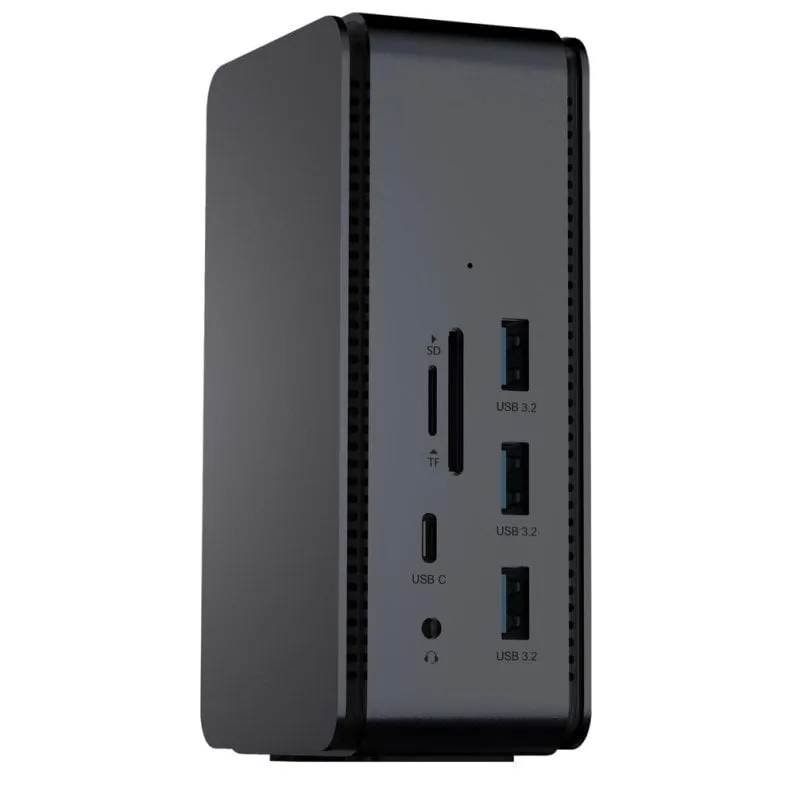 Docking Station ProXtend DOCK2XUSB4 USB4 Dual 8K Aluminium Ethernet Lettore schede