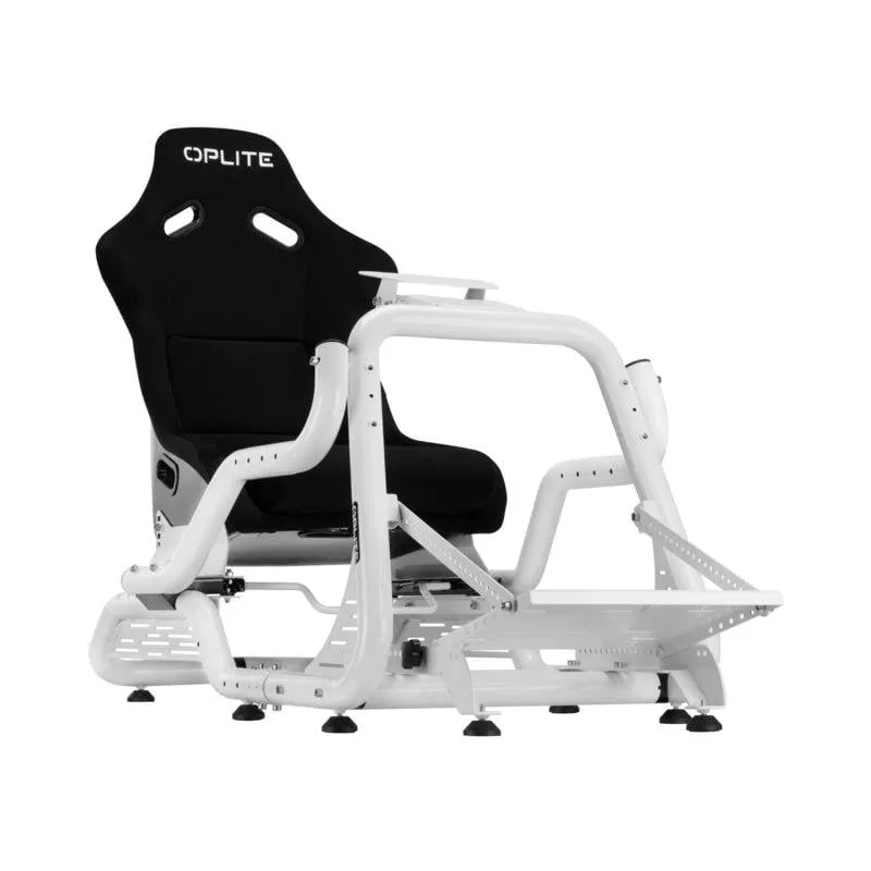 Cockpit OPLITE GTR S8 Infinity Force Bianco acciaio sedile fibra vetro regolabile