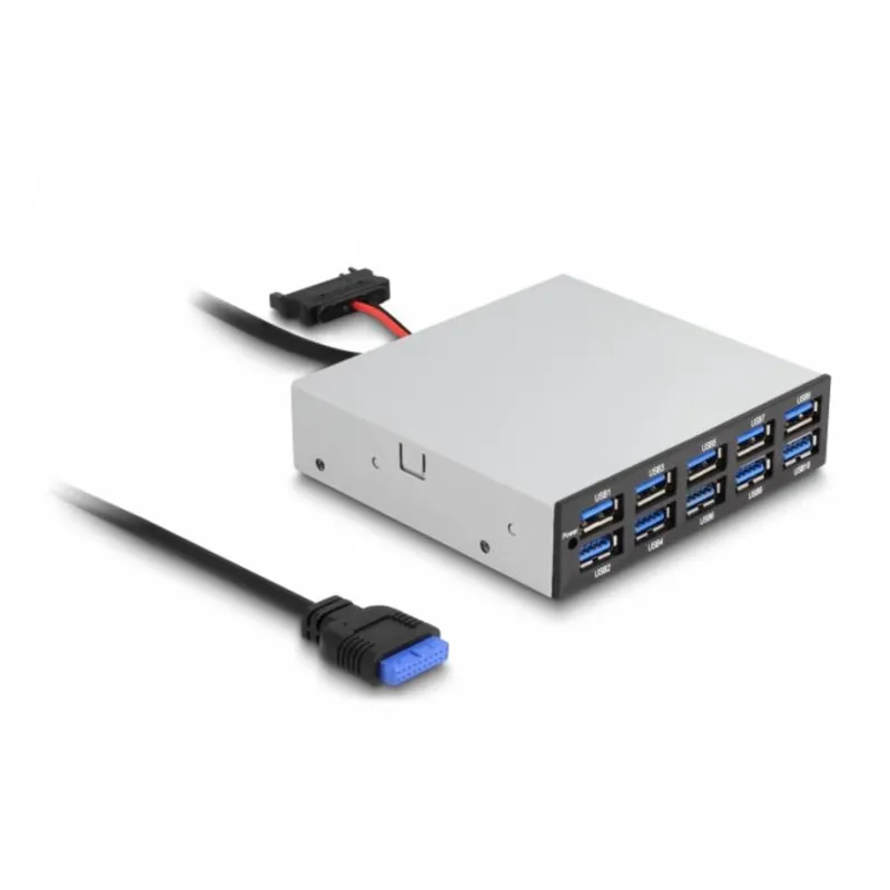 Hub DeLock 10 porte 5 Gbps modello 64208 per baie 3.5" USB 3.2 Gen 1