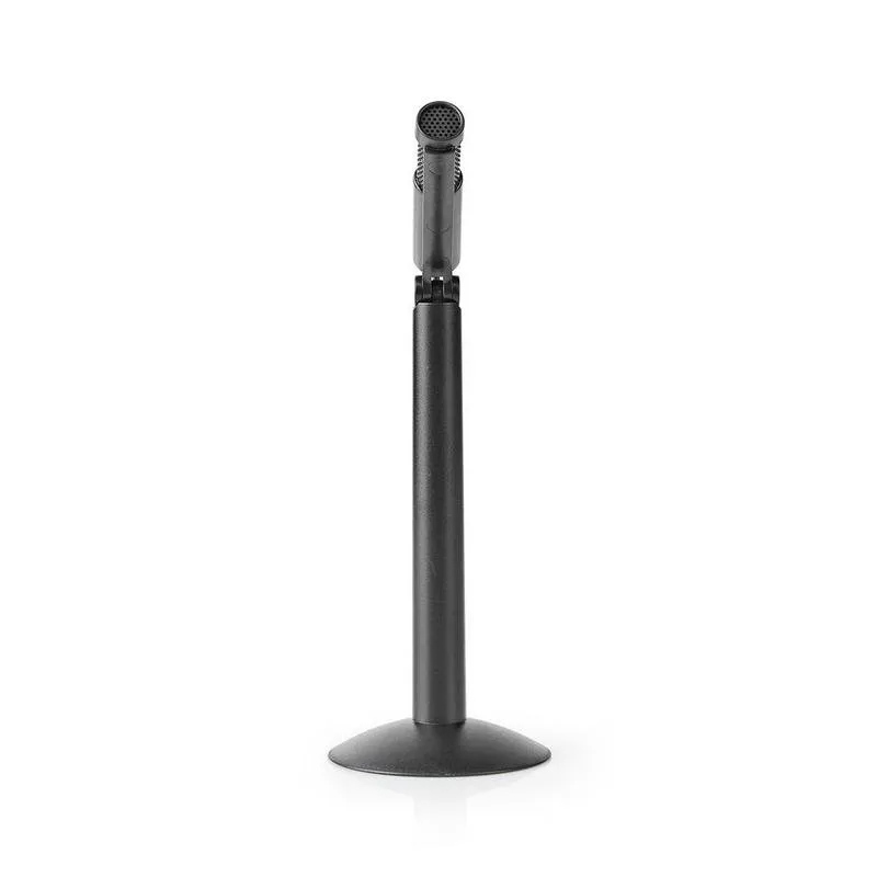 Microfono Nedis MICSJ100BK 3.5 mm Omnidirezionale con supporto da tavolo