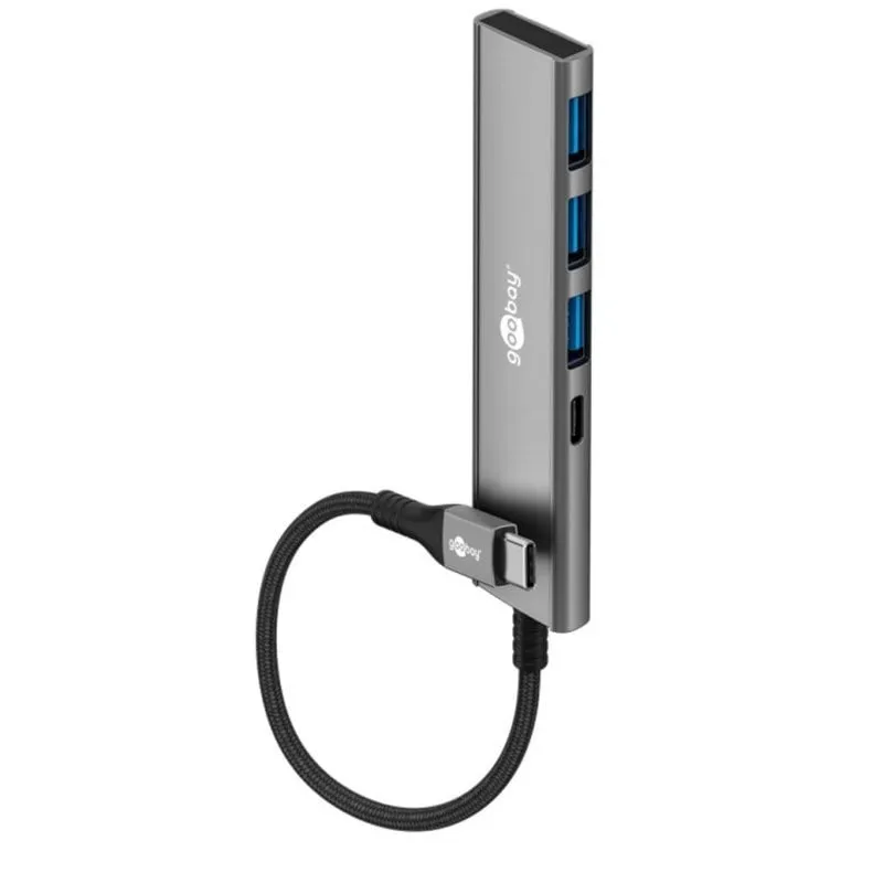 Hub Goobay 4 porte 5 Gbps modello 76562 USB-C a 3x USB-A + 1x USB-C