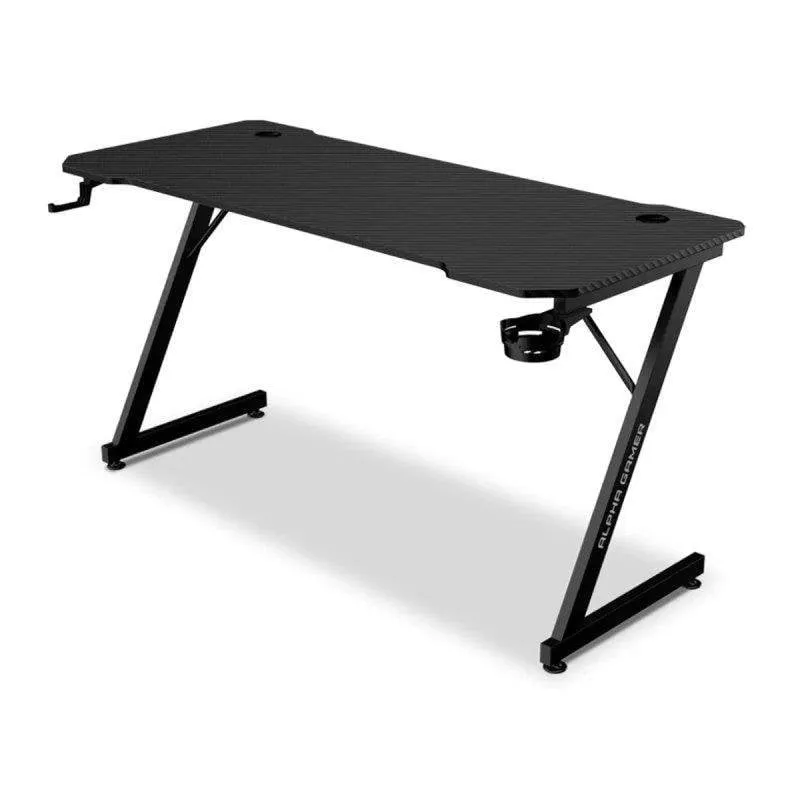 Mesa Gaming Alpha Gamer 140 cm Acciaio Truciolare Gestione Cavi Porta Borraccia