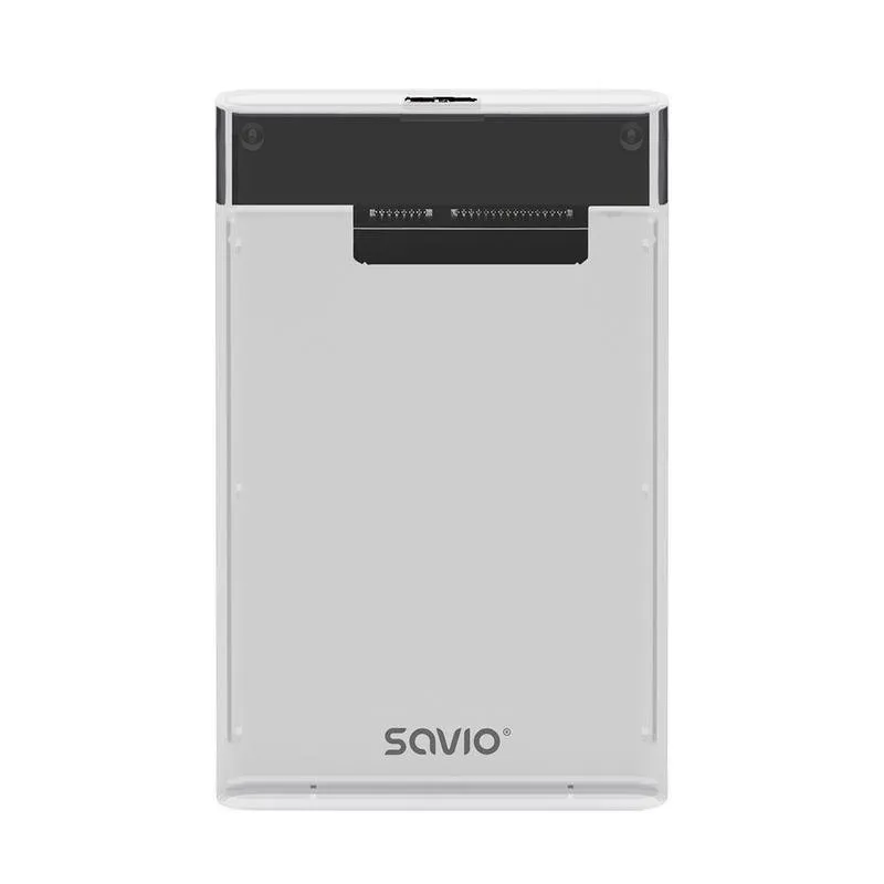 Box HDD/SSD SAVIO AK-66 2.5" Plastica Trasparente Compatibile SATA USB 3.0