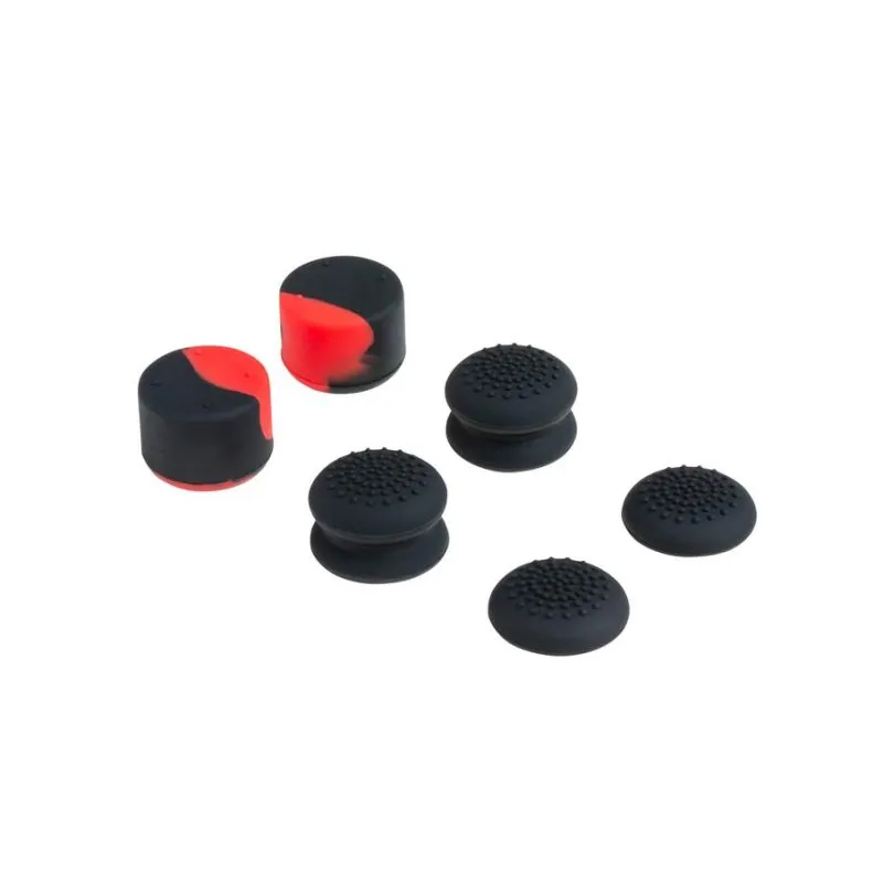 Grip joystick singolo BIGBEN NACON PS5THUMBGRIP Nero Rosso 6 pezzi silicone