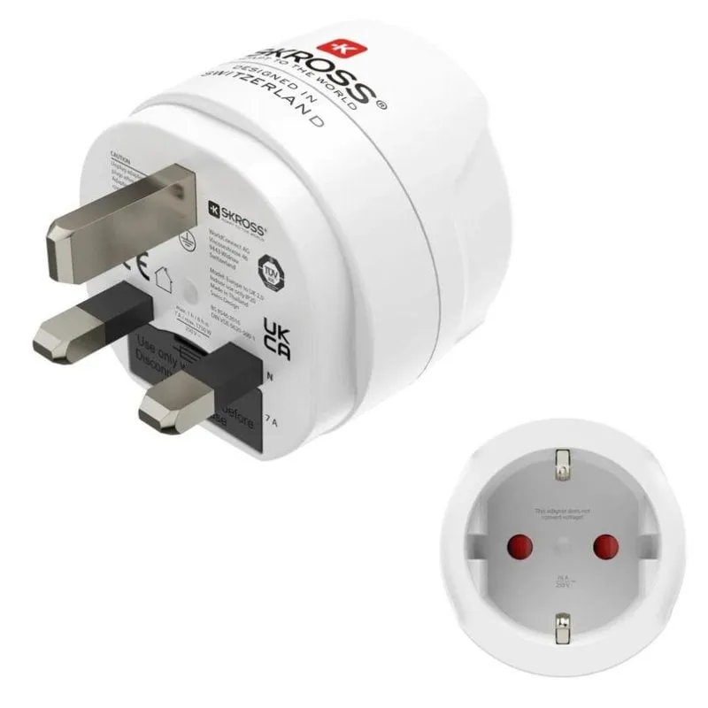 Adattatore da viaggio Hama 00223483 1 presa UK-EU compatto bianco