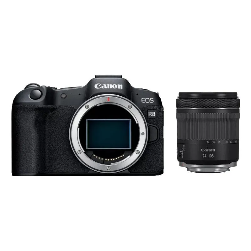Fotocamera Mirrorless Canon EOS R8 24.2MP 6000x4000mm Full-Frame 24-105mm WiFi Bluetooth