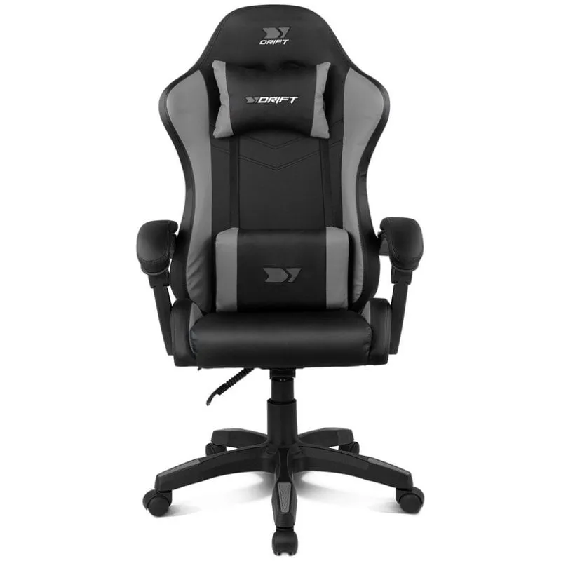 Sedia Drift DR35 Gaming Nera Grigia Reclinabile Cuscini Ergonomici
