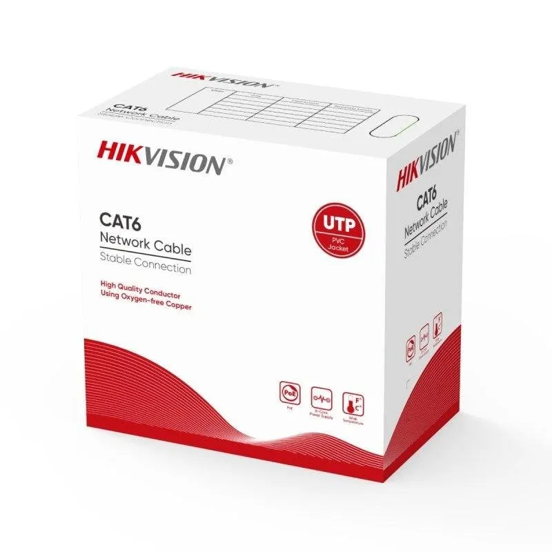 Cavo di rete Hikvision DS-1LN6-UU Cat6 305m UTP Rame OFC 23AWG Arancione