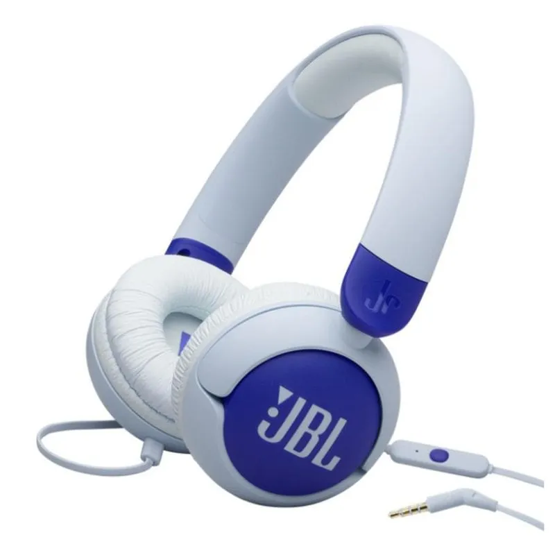 Auricolari JBL Junior 320 cablati Jack 3.5 mm per bambini con microfono limitatore volume blu