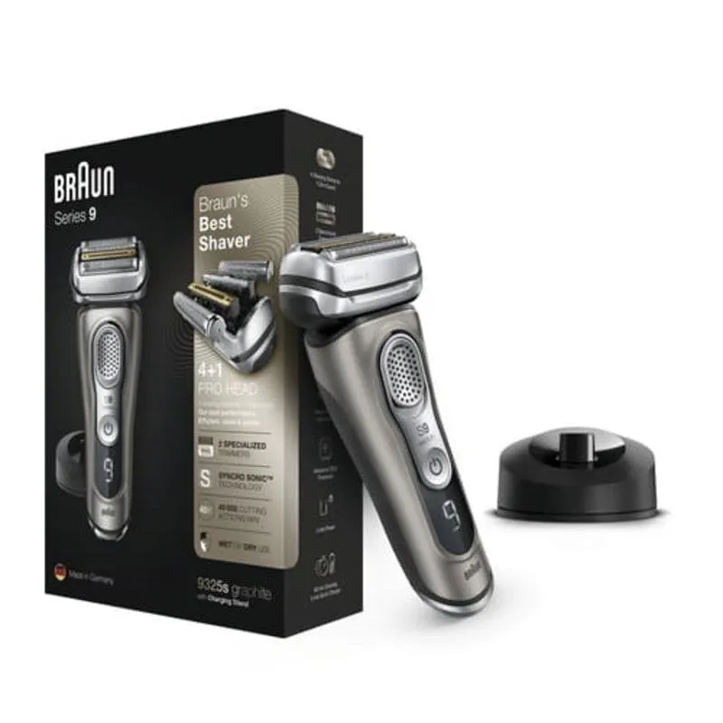 Rasoio Elettrico Viso Braun Series 9 81666380 Senza Filo 60min Funzionamento a Umido Rifinitore