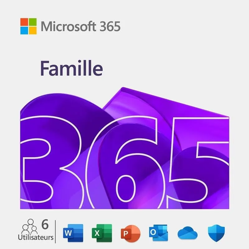 Abbonamento Microsoft 365 Family EP2-32365 Cloud Francese Zona Euro 6 Utenti