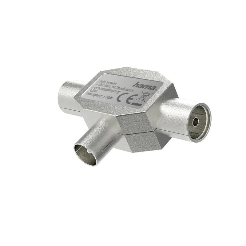Divisore Coassiale Hama 00205237 3 Vie 4-1000 MHz 22 dB Argento