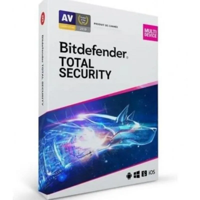 Software di sicurezza Bitdefender Total Security Multidispositivo 5 dispositivi 1 licenza fisica