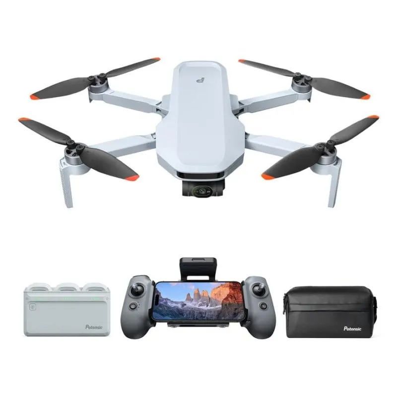 Drone Potensic ATOM 2 Fly More Combo 48MP 4K HDR AI Night GPS Bianco
