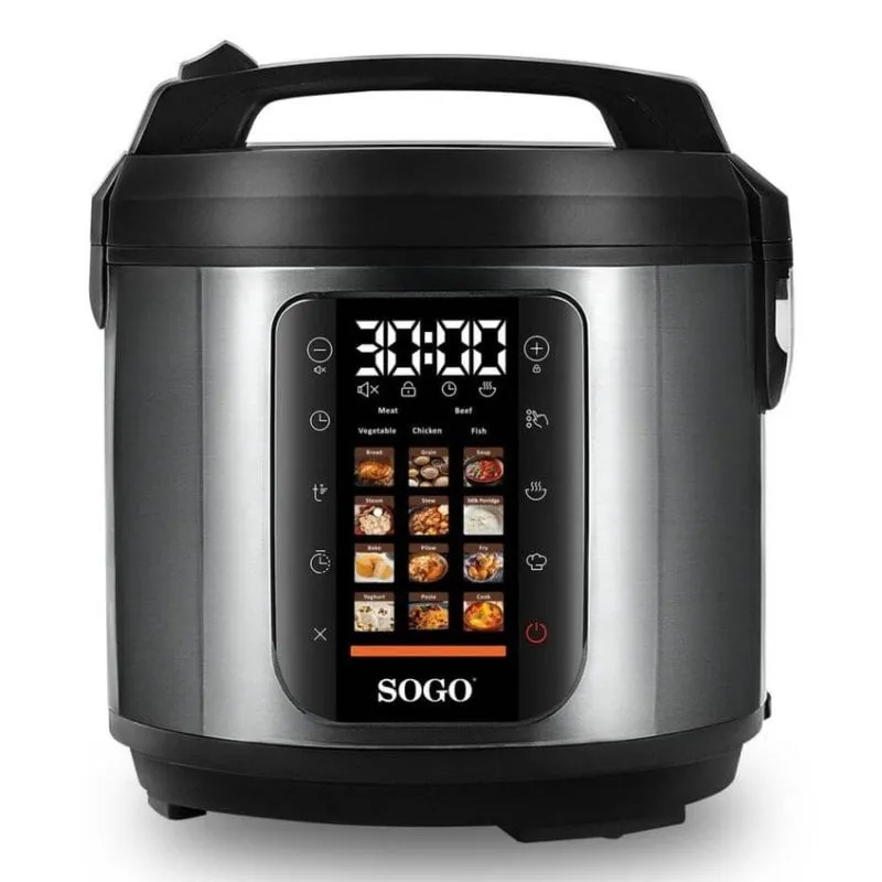 Olla multifunzione SOGO OLL-SS-10615 5L 900W Inox Rivestimento Ceramico Display LED