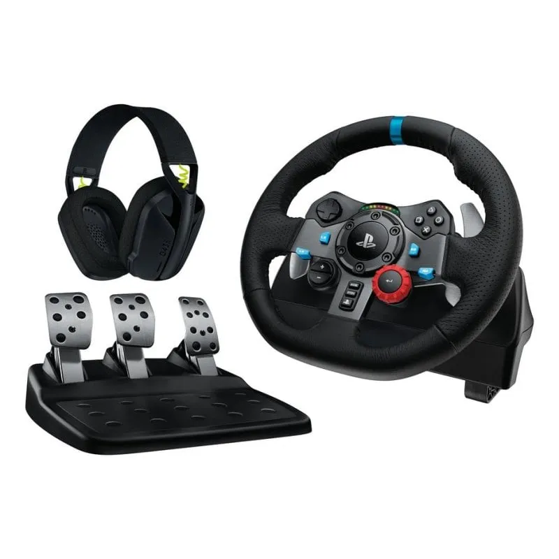 Volante Logitech G29 con Pedali e Cuffie G435 900° Force Feedback USB