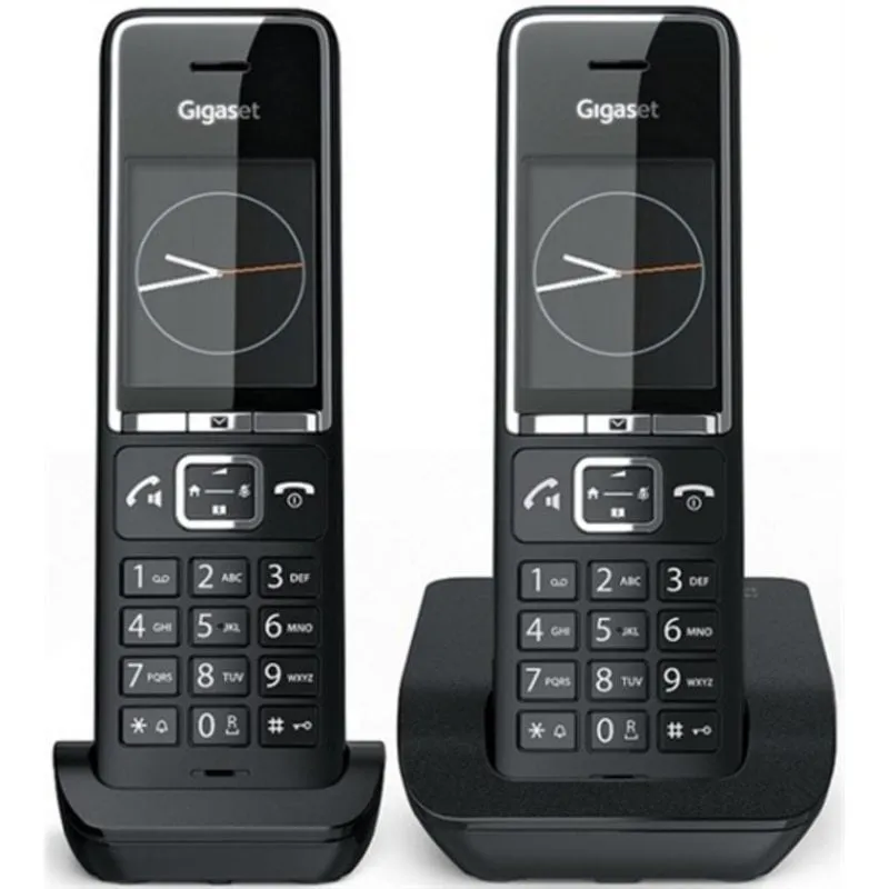 Telefono Gigaset Comfort 550 Duo Doppio Cordless DECT Vivavoce Schermo 2.2" Nero
