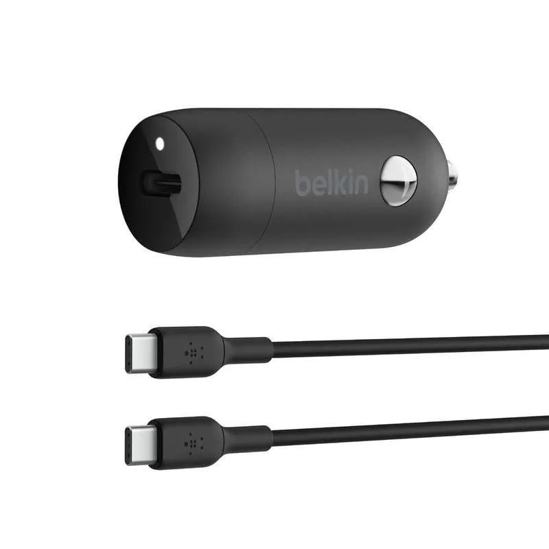 Caricatore auto Belkin CCA004bt1MBK-B6 USB-C 30W cavo 1 m Nero