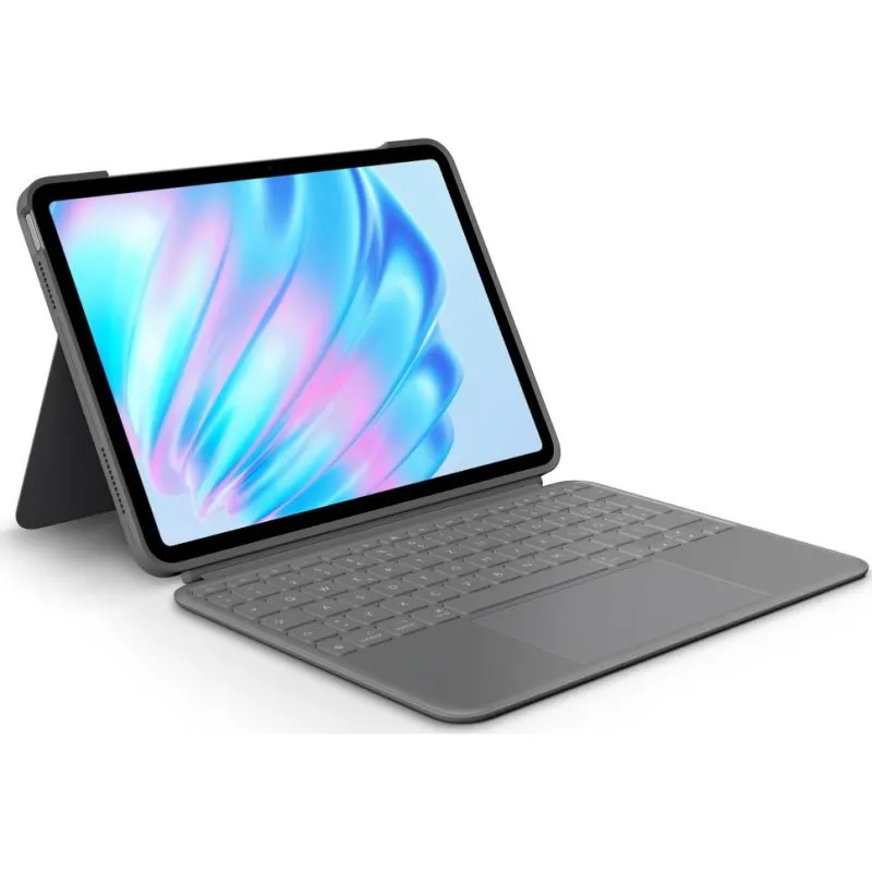 Tastiera Logitech Combo Touch per iPad Air trackpad retroilluminata grigia