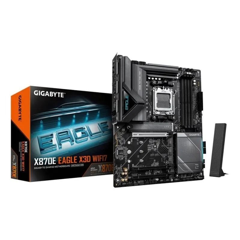 Schede Madri Gigabyte X870E EAGLE X3D AMD X870E Socket AM5 DDR5 ATX WiFi 7 USB4 M.2 5GbE