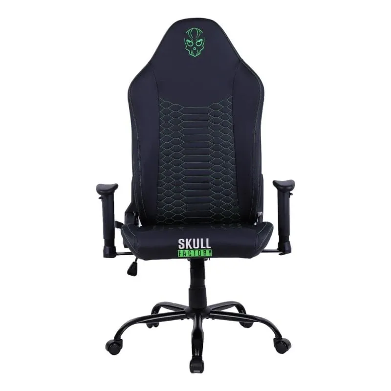 Sedia gaming Master Skull Factory Master imbottita schienale rigido metallo nero