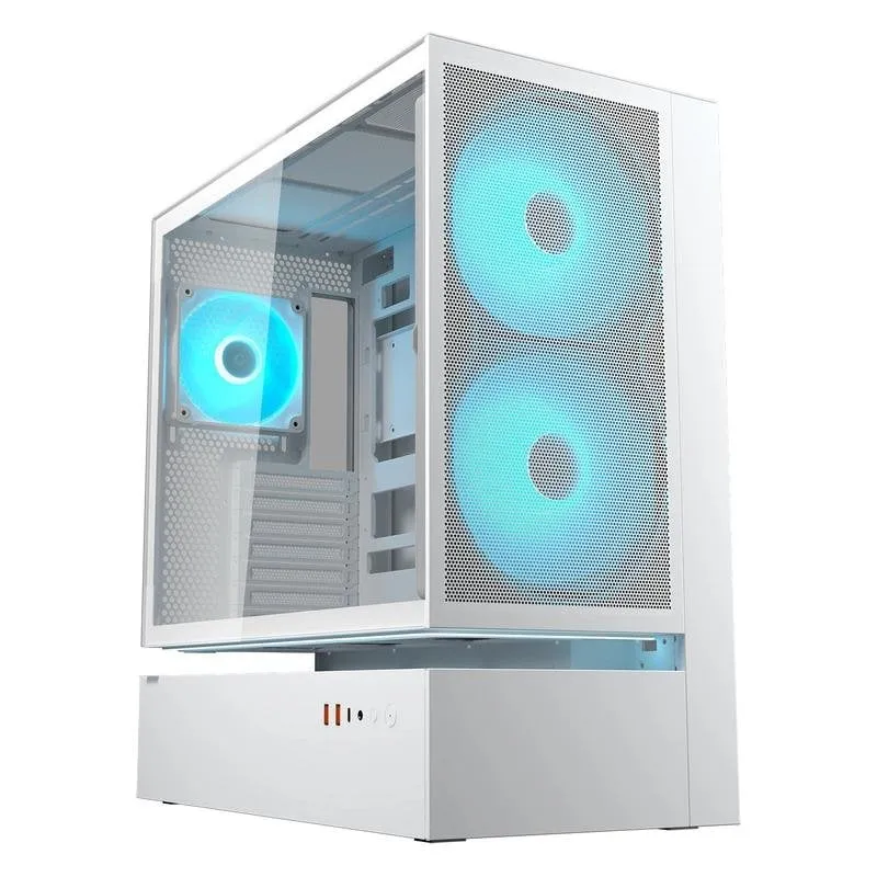 Case Cougar CGR-2DA4W-M Bianco Midi Tower Gaming Vetro Acciaio RGB ATX