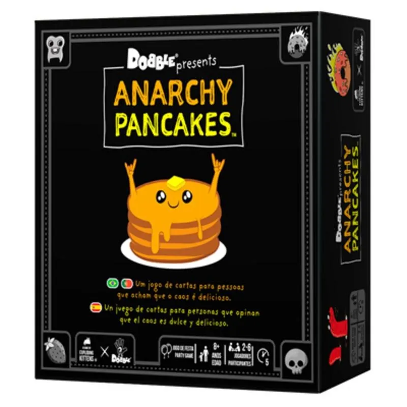 Gioco di carte Asmodee Dobble Anarchy Pancakes per 2-8 giocatori logico multilingue