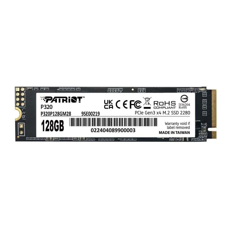Disco Duro Patriot Memory P320 128GB M.2 PCIe NVMe 1600MB/s Solido