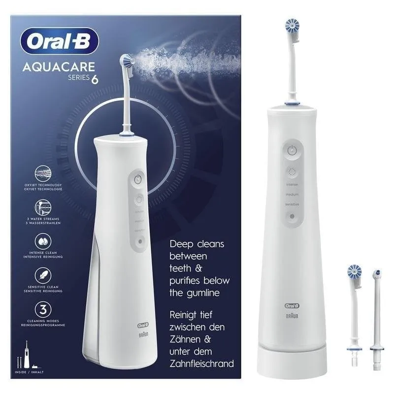 Idropulsori Oral-B AquaCare 6 Pro-Expert Tecnologia Oxyjet 6 Livelli 2 Ugelli