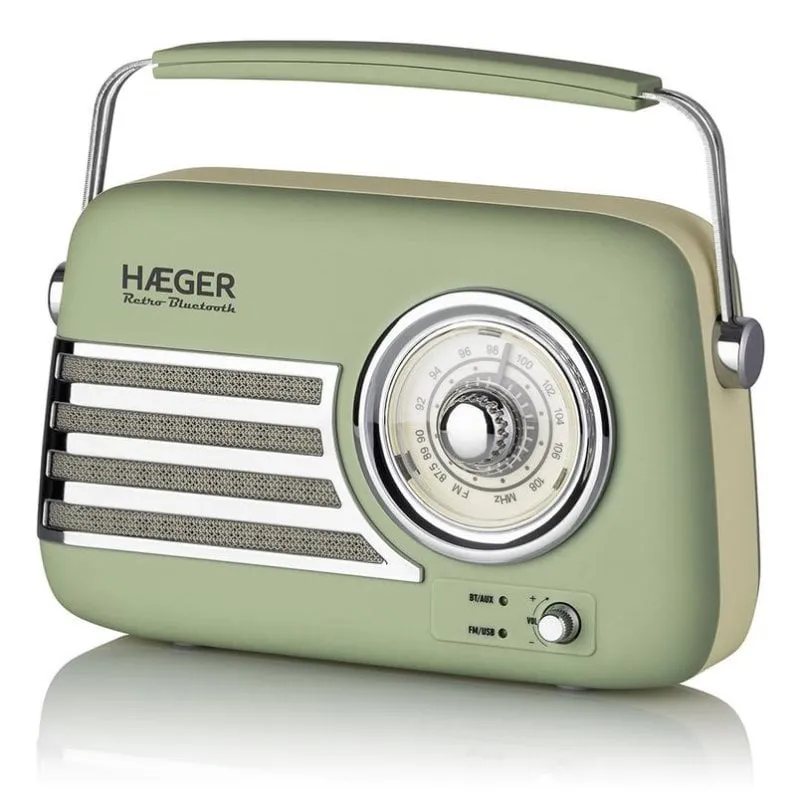 Radio portatile Haeger RB-GRE.001A FM Bluetooth 5.3 5W Verde