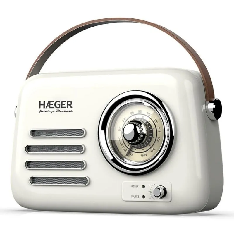 Radio Haeger RB-CRE.003A portatile Bluetooth 5.3 FM 5 W cream