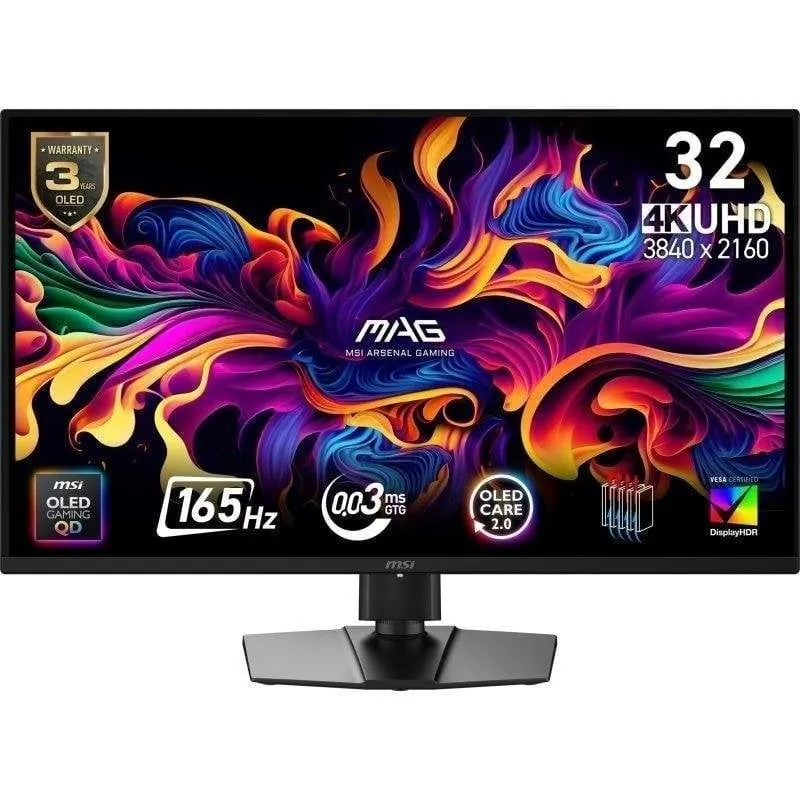 Monitor PC MSI MAG 322UP QD-OLED E16 31,5" UltraHD 4K 165Hz QD-OLED 0,03ms