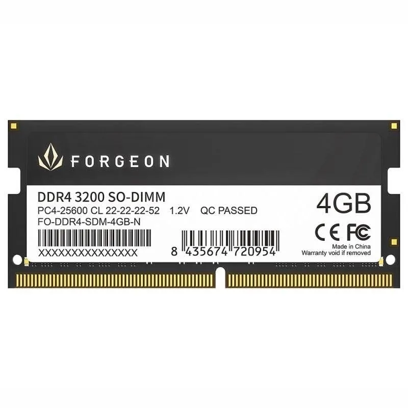 Memoria RAM Forgeon Cyclone PLUS 4GB 1x4GB DDR4 3200MHz CL22 Nero SO-DIMM