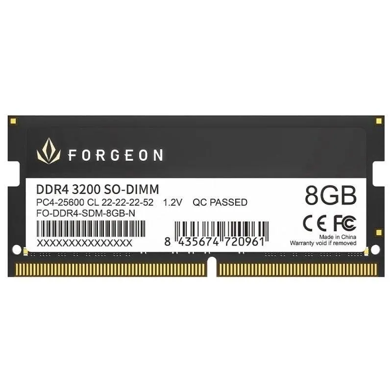 Memoria RAM Forgeon Cyclone PLUS 8GB 1x8GB DDR4 3200MHz CL22 Nero SO-DIMM