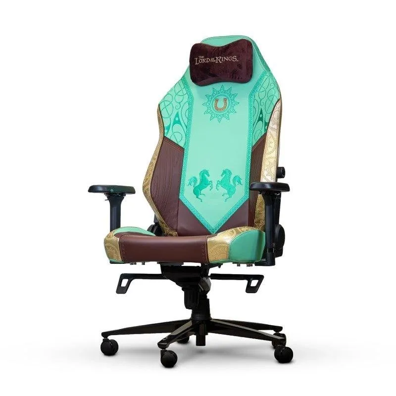 Sedia Gaming Phoenix Monarch LOTR Edizione Rohan XL Pelle Napa Terciopelo Verde