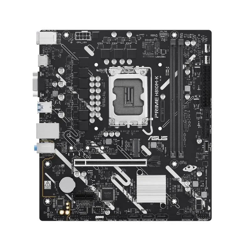 Schede Madri ASUS PRIME H810M-K Intel H810 LGA1851 DDR5 Micro ATX Gigabit Ethernet RGB
